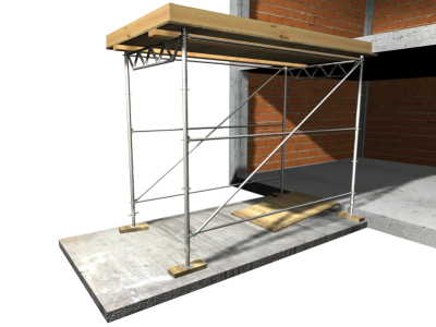 Marquesina de protección del acceso al edificio Marquesina de protección del acceso al edificio