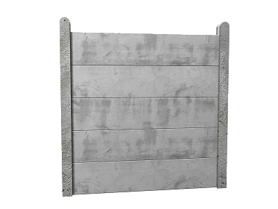 Vallado provisional de solar con placas de concreto Vallado provisional de solar con placas de concreto