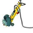 Equipo de fresado manual para pavimento de concreto, con sistema de aspiración
