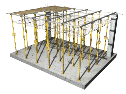 Red de seguridad bajo losa con sistema de encofrado continuo Red de seguridad bajo losa con sistema de encofrado continuo